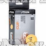 Мяч для наст. тенниса Stiga Cup ABS, арт.1110-2503-06, диам.40+мм, пластик, упак. 6 шт, оранж.