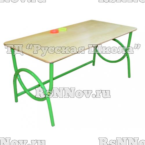 Стол регулируемый «Бамбуча» двухместный, столешница фанера, с 1 по 3 м/к зеленый RAL 6018