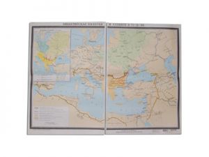 Учебная карта "Франция в период буржуазной революции 1789-1794 гг." (матовое, 2-стороннее лам.)