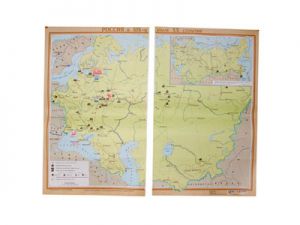 Учебная карта "Россия в  19 - нач. 20 столетия" (матовое, 2-стороннее лам.)