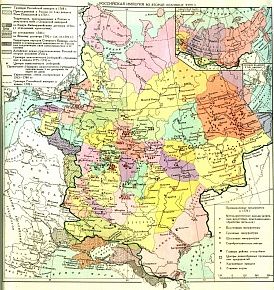 Учебная карта "Российская империя во второй половине XVIII в" (матовое, 1-стороннее лам.)